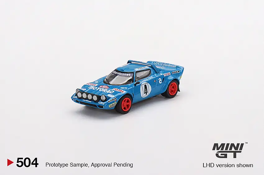 Mini GT by TSM Model Lancia Stratos HF #4 1979 Rally Monte Carlo Winner, #MGT00504-L