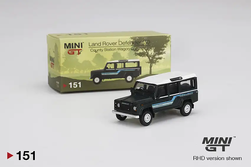 Mini GT by TSM Model Land Rover Defender 110 1985 County Station Wagon grau, #MGT00151-L