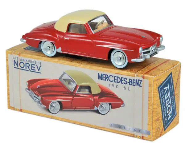 Norev CIJ Mercedes-Benz 190 SL Roadster, rouge & ivoire, #CL3512