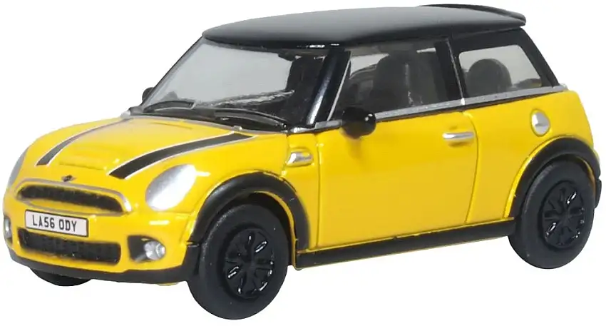 Oxford New Mini Cooper S yellow / black (gelb / schwarz), #76NMN008