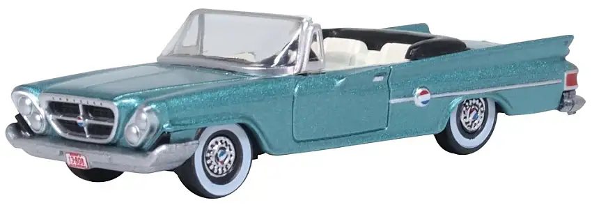 Oxford 1961 Chrysler 300 Convertible (open) pinewood green, #87CC61005