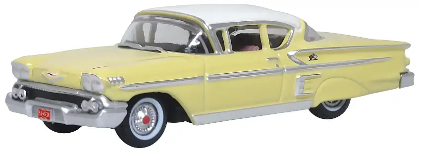 Oxford 1958 Chevrolet Impala Sport Coupé Colonial cream / Snowcrest white, #87CIS58002