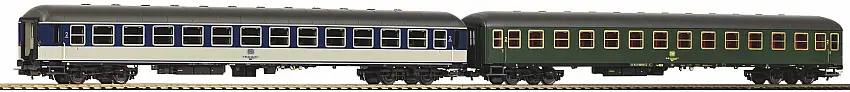 Piko Schnellzug- Personenwagen 2er-Set, Büm + Büm, DB, #28324