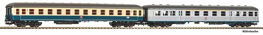 Piko "Silberling" & Nahverkehrswagen Personenwagen 2er-Set, ABnb + Bm, DB, #28325