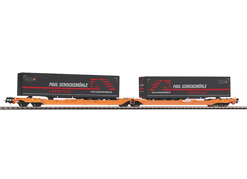 Piko Taschenwagen T3000e mit zwei Schockemöhle-Aufliegern, Wascosa TX Logistik #54778