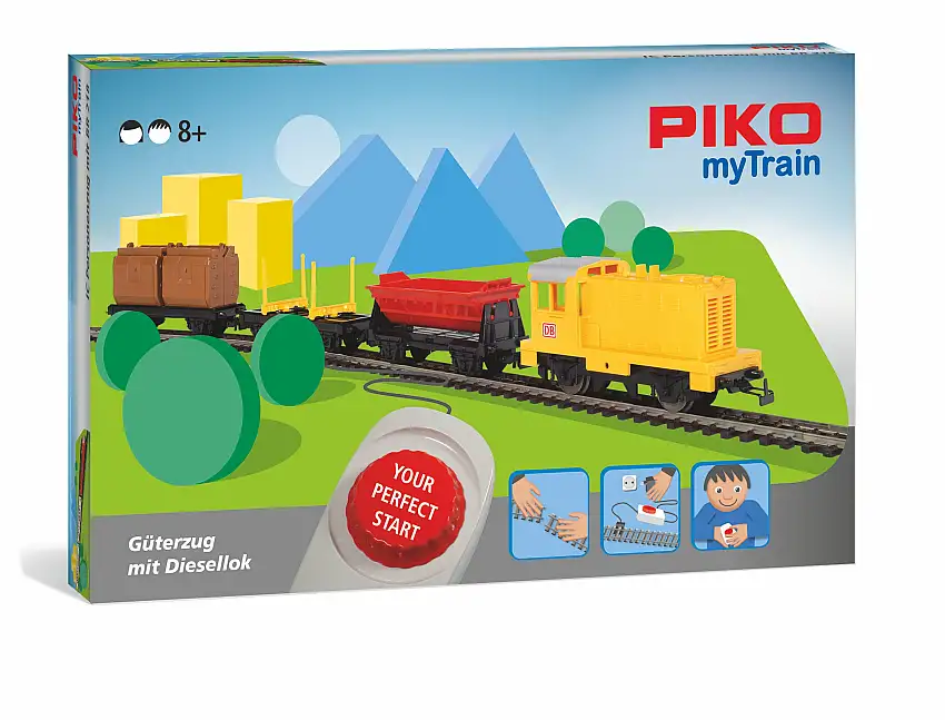 Piko myTrain® Modelleisenbahn-Startset Güterzug mit Diesellok #57090