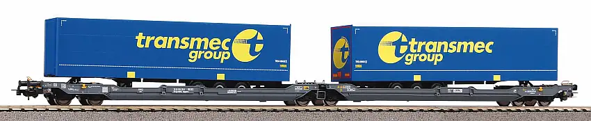 Piko Taschenwagen T3000e mit zwei Transmec Group Aufliegern / Hupac, #58971