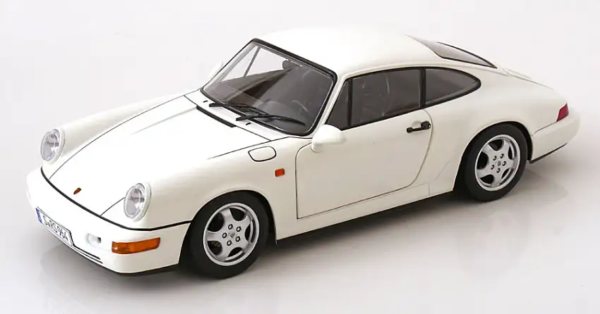 Porsche 911 (964) RS Cup Felgen 1992 weiß Modellauto 1:12 KK Scale