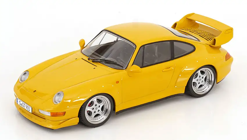 Porsche 911 (993) GT2 Speedline Felgen 1996 gelb Modellauto 1:18 KK Scale