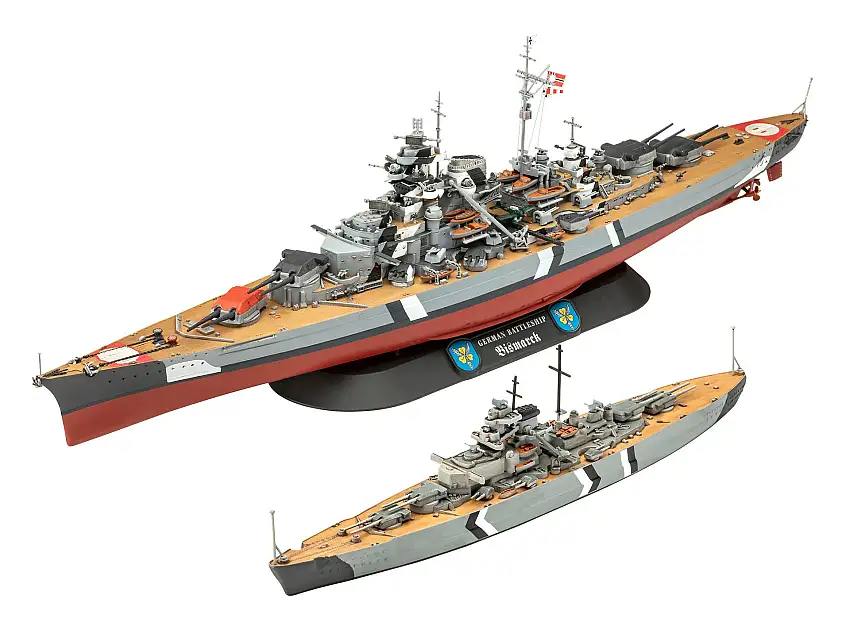 Revell "Die legendäre Bismarck" Schlachtschiff-Set (1:700 & 1:200) #05637