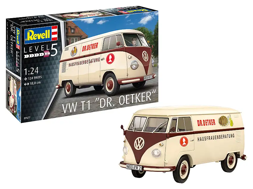 Revell Volkswagen VW T1 Lieferwagen "Dr. Oetker Hausfrauenberatung", #07677