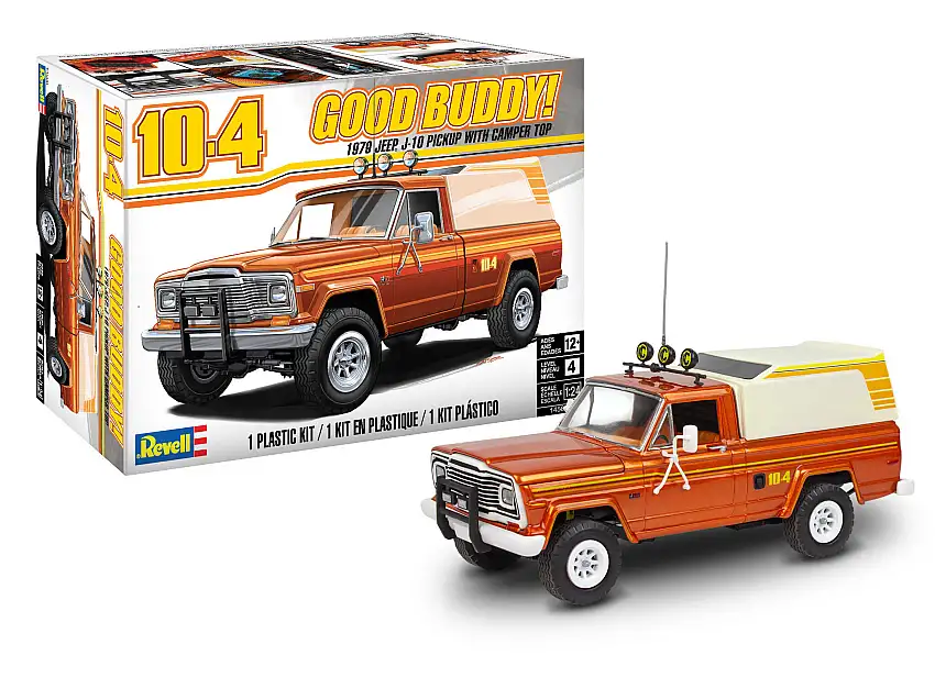 Revell USA 1979 Jeep J-10 Pickup with camper top "10-4, good buddy!" #14568