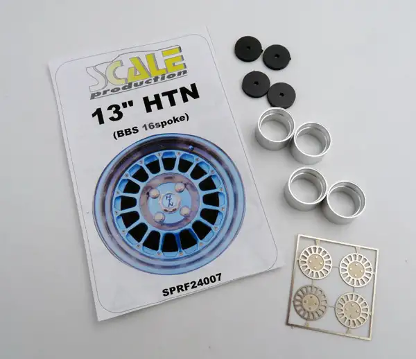 Scale Production Felgensatz HTN (BBS 16-Speichen) 13 Zoll Felgen 1:24, #SPRF24007