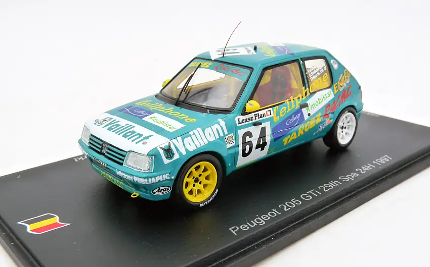 Spark Model / Minimax Peugeot 205 GTi Ecurie Bruxelloise, #64 Schwilden / Delporte / v. de. Berkt 24h Spa 1997, #100SPA15