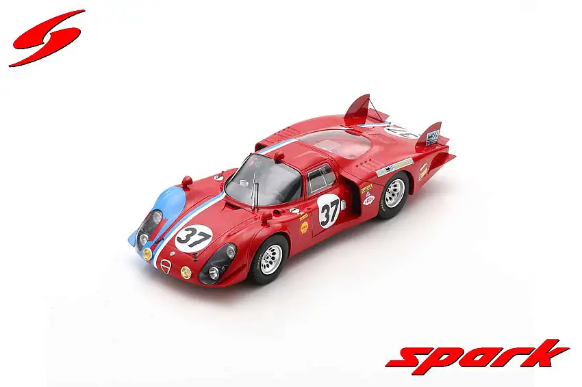 Spark Alfa Romeo Tipo 33/2 #37 24h Le Mans 1968 Teddy Pilette / Rob Slotemaker, #18S512