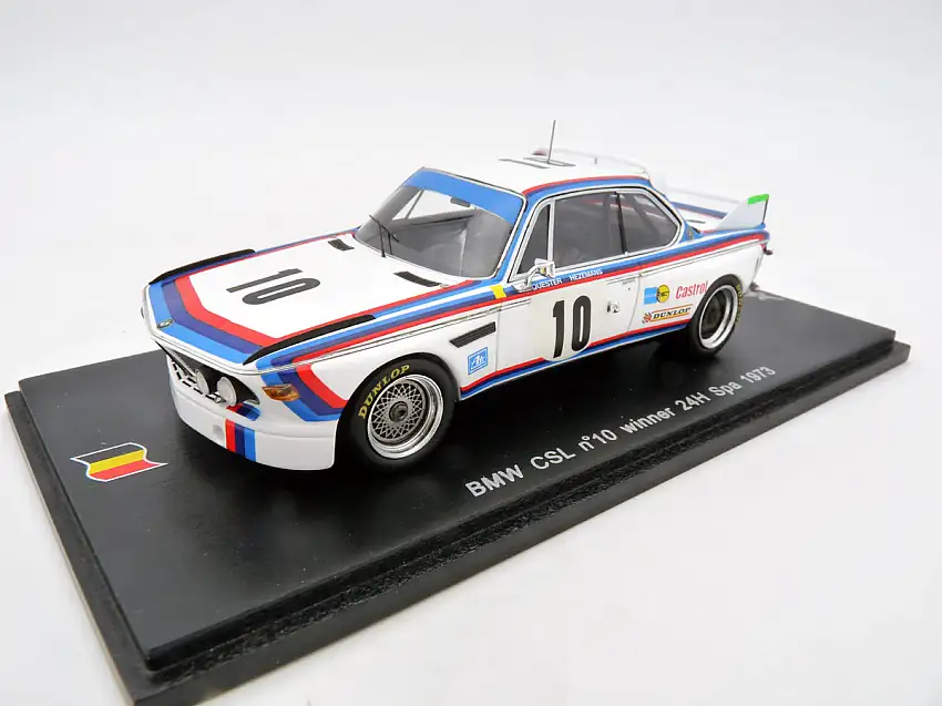 Spark Model / Minimax BMW 3.0 CSL Werkswagen No.10 Hezemans / Quester 24h Spa 1973, #SB026
