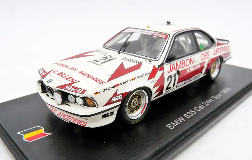 Spark Model / Minimax BMW 635 Csi Gr. A Brun Motorsport #21 Thierry Boutsen / Walter Brun / Harald Grohs 24h Spa 1985, #SB662
