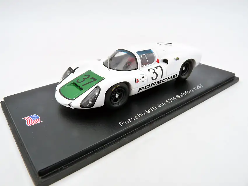 Spark Model / Minimax Porsche 910 #37 12h Sebring 1967 Siffert / Herrmann #US271