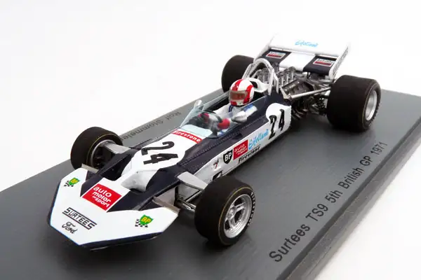 Spark Model / Minimax Surtees Ford TS9 #24 5th British GP 1971, Rolf Stommelen, #S4015