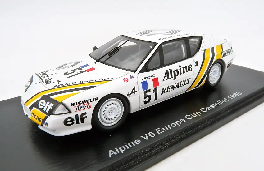 Spark Model / Minimax Alpine Renault V6 #51 Europa Cup Castellet 1985 Jean Ragnotti, #S5473