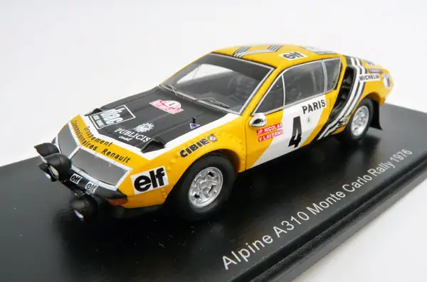 Spark Model / Minimax Renault Alpine A310 "diac" #4 Monte Carlo Rally 1976, Nicolas / Laverne #S5495