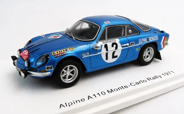 Spark Model / Minimax Renault Alpine A110 #12 Rallye de Monte Carlo 1971 Darniche / Robertet, #S6106