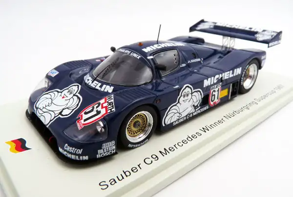 Spark Model / Minimax Sauber C9 "Michelin" #61 Winner Nürburgring Supercup 1987, #SG429