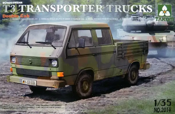 Takom Bundeswehr T3 Transporter Doka (Doppelkabine) Pritsche, #2014
