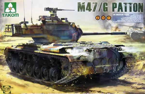 Takom US Medium Tank M47/G Patton (2in1) mit Bundeswehr-Decalsatz, #2070