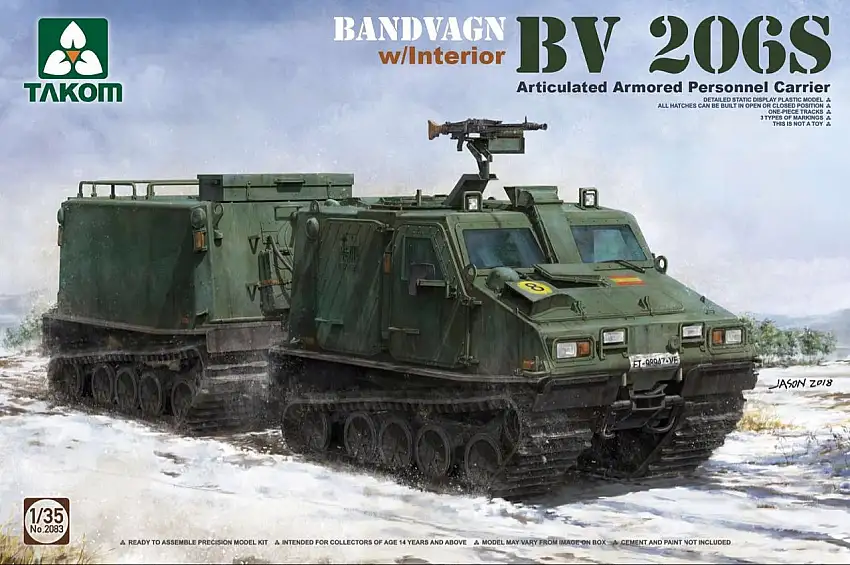 Takom Bundeswehr Bandvagn BV 206S Hägglunds articulated armored personnel carrier w/interior, #2083