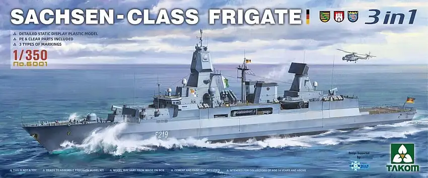 Takom / Das Werk Sachsen-Class Frigatte (Fregatte der Sachsen-Klasse) 3in1 #6001
