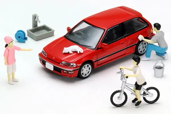Tomytec Honda Civic 25xt 16V Autowäsche Diocolle 64 Set 02a mit Figuren, #290186