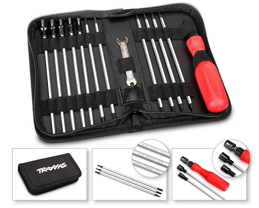 Traxxas Tool Kit with carrying case (Werkzeug-Set für RC-Cars mit Aufbewahrungstasche) #3415