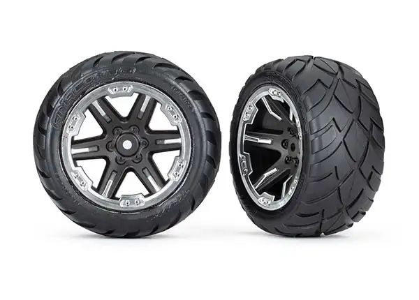 Traxxas Radset montiert & fertig verklebt 7,1 cm / 2,8" RXT-Felgen & Anaconda-Reifen, TSM #6768X
