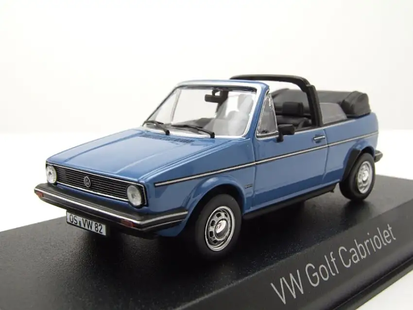 VW Golf 1 Cabrio 1981 blau Modellauto 1:43 Norev